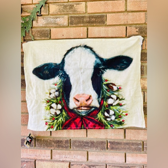 *Christmas Calf Kitchen Dish Towel - Picture 7 of 12